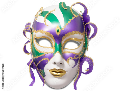 carnival mask, halloween mask isolated on white