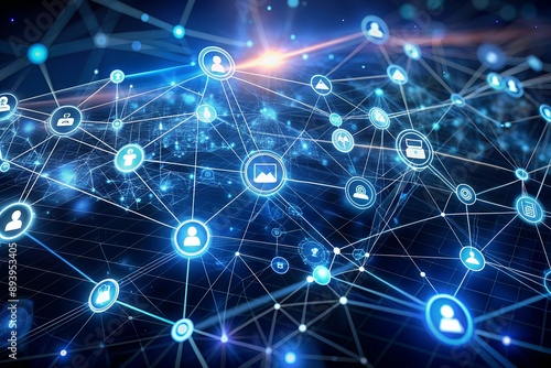 vector network images social networks, neural network artificial intelligence