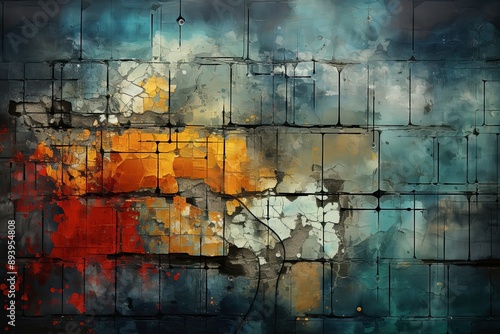 Wallpaper Mural Enigmatic Abstract Grunge Aesthetics on Concrete Torontodigital.ca