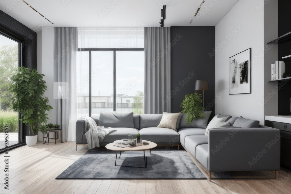 Modern living room interior Modern living room interior