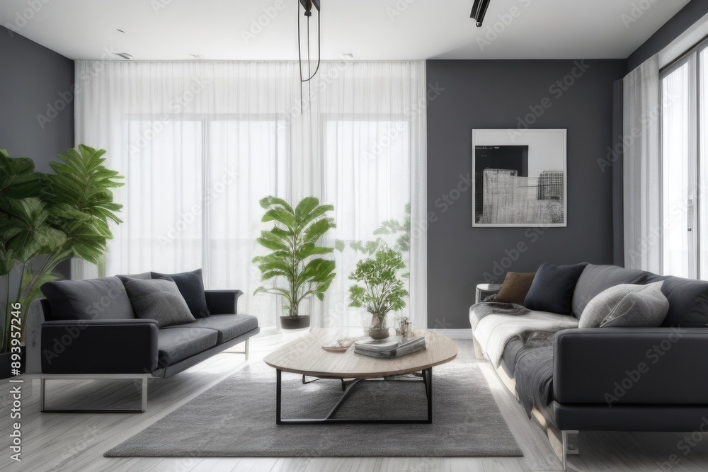 Modern living room interior Modern living room interior