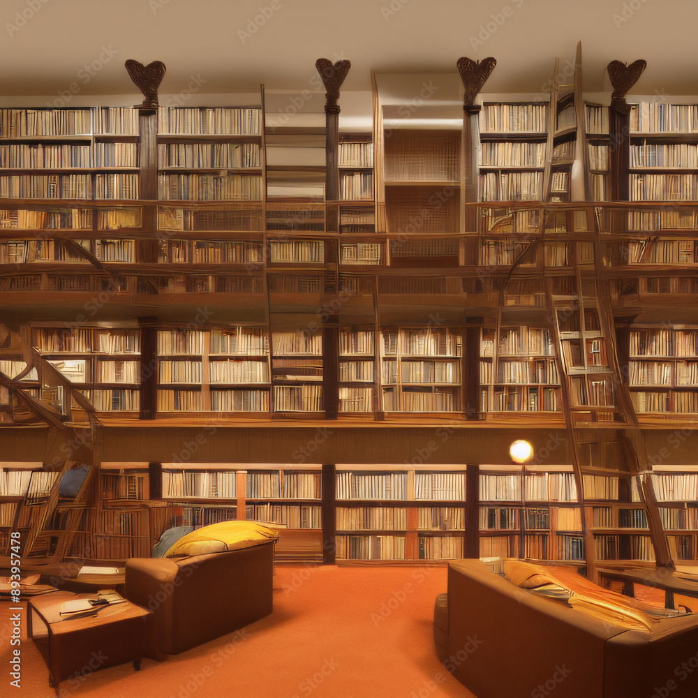 library with books library with books