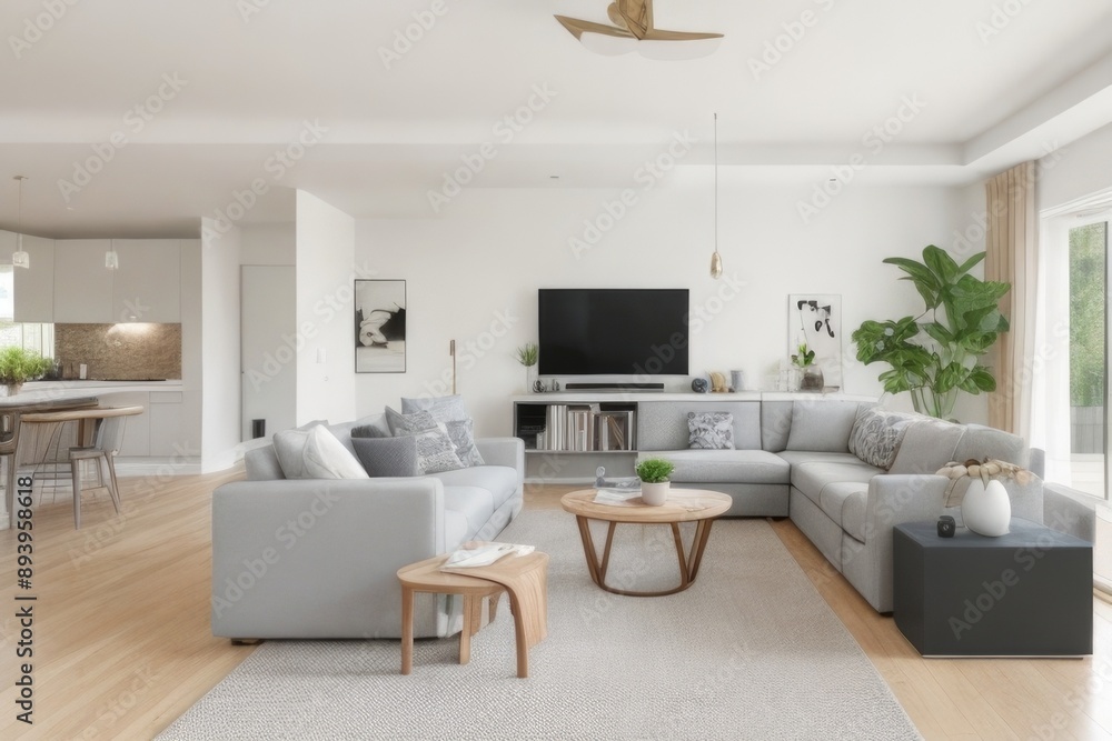 Open-concept living room interior Open-concept living room interior