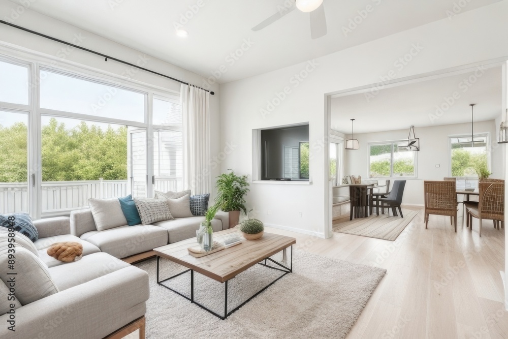 Open-concept living room interior Open-concept living room interior