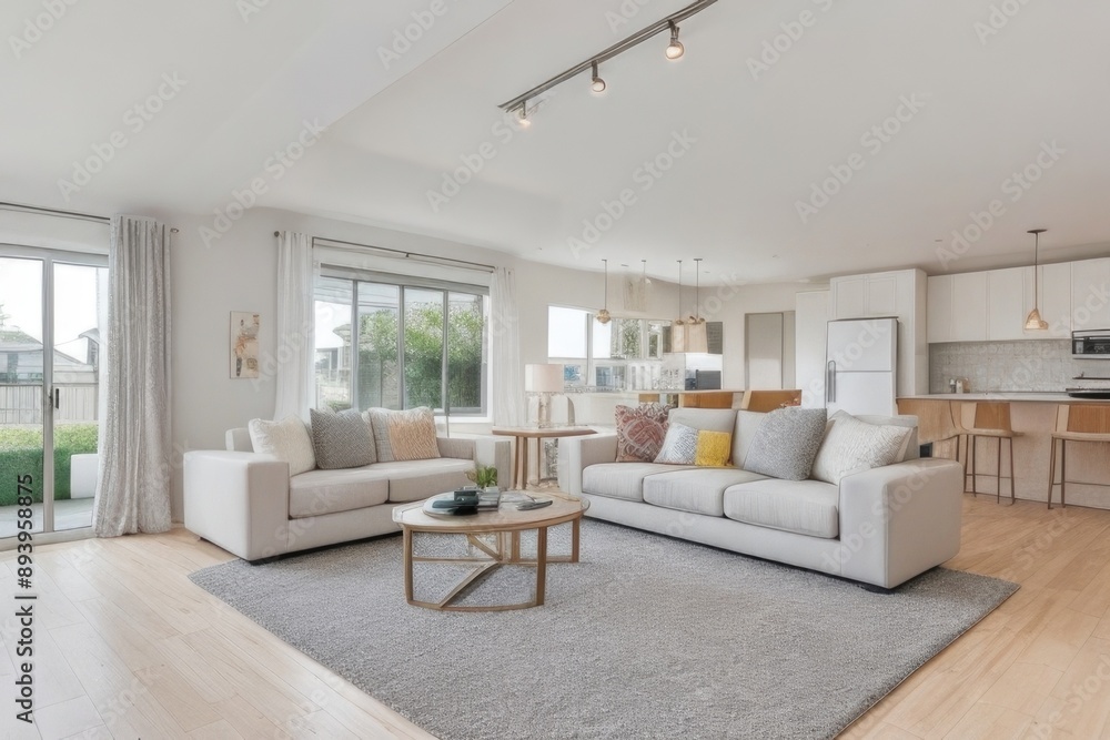 Open-concept living room interior Open-concept living room interior