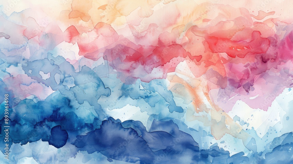 Fototapeta premium Abstract watercolor spread with gentle color transitions and soft edges