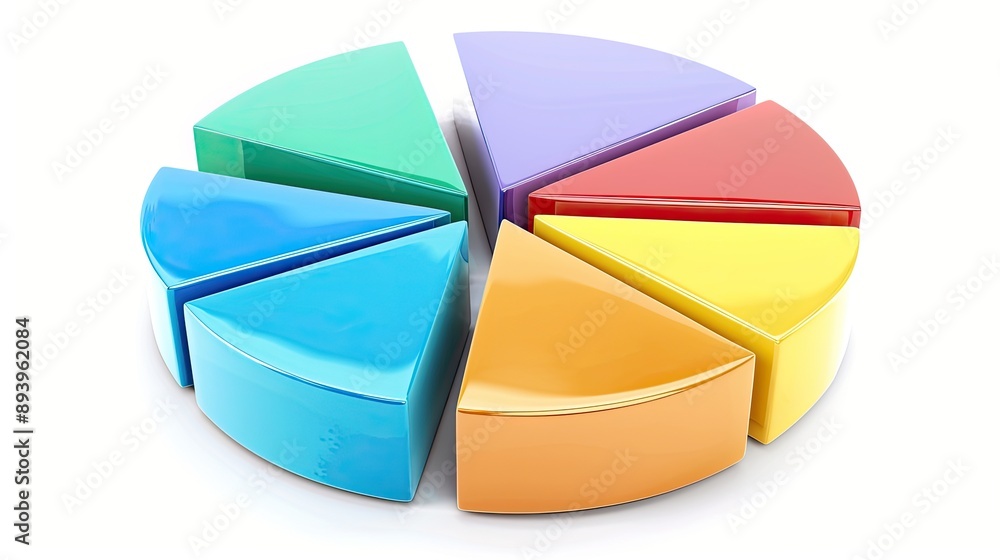 Fototapeta premium Donut chart representing the distribution of company budgets across departments