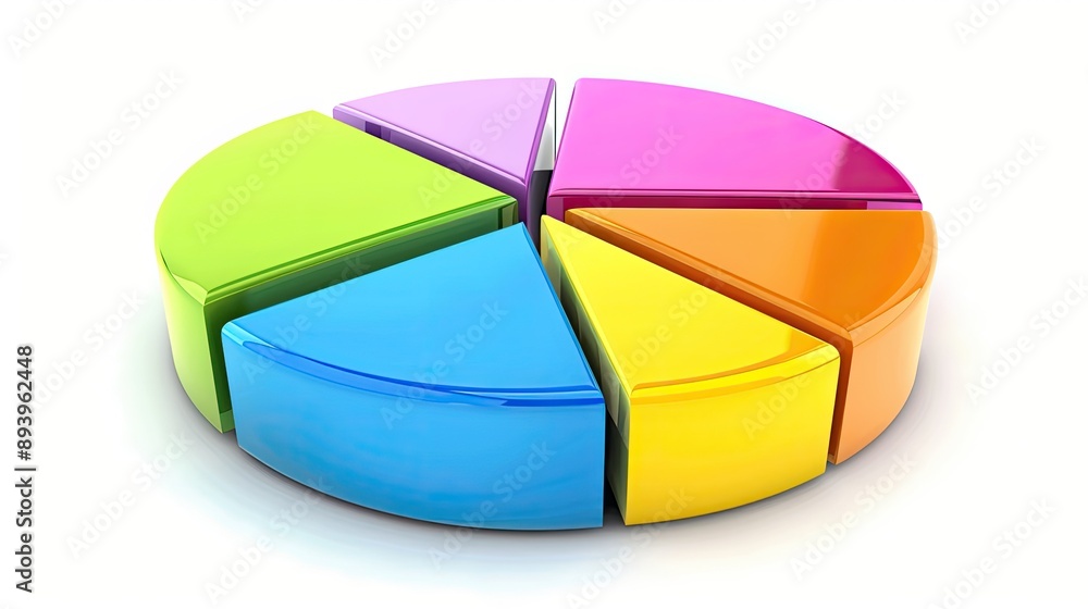 Fototapeta premium Pie chart illustrating market share distribution among top companies