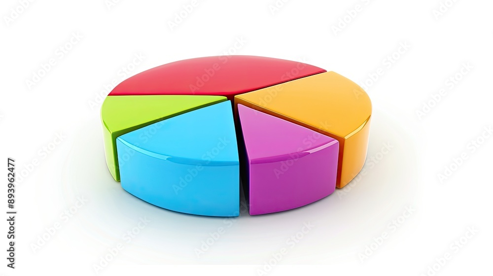 Obraz premium Pie chart illustrating the distribution of study hours among students in various subjects