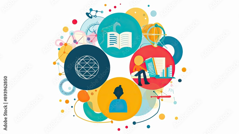 Venn diagram illustrating the overlap of core subjects in different educational programs Venn diagram illustrating the overlap of core subjects in different educational programs
