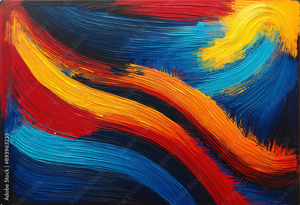 Vibrant Abstract Expression of Music on Large Canvas Vibrant Abstract Expression of Music on Large Canvas