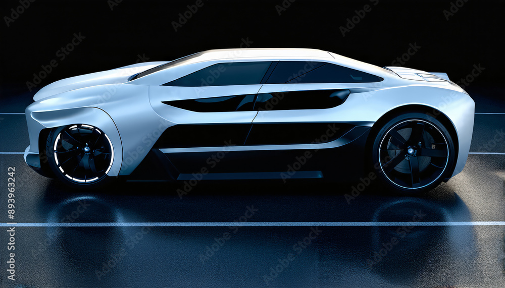 Futuristic Vehicle Concept With Clean Lines And Sleek Surfaces Futuristic Vehicle Concept With Clean Lines And Sleek Surfaces