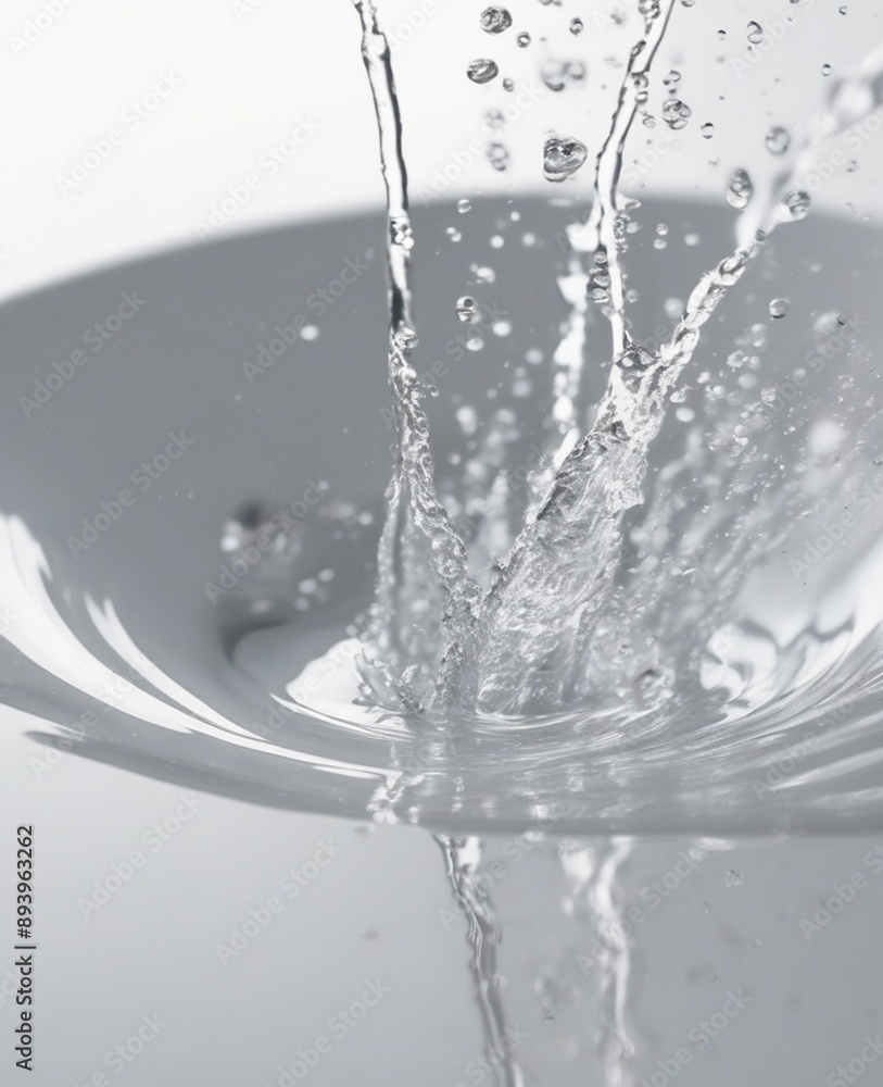 a clear splash of water droplets spraying in the air a clear splash of water droplets spraying in the air