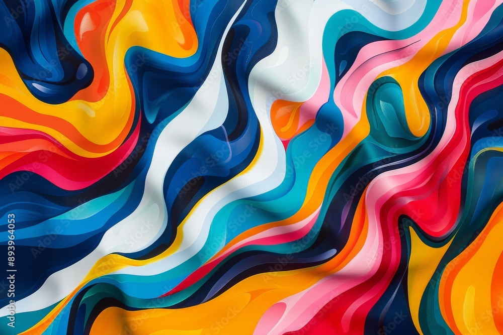 This dynamic abstract painting showcases an array of vibrant colors and swirling shapes, creating a sense of movement and energy that draws the viewer's eye across the canvas. This dynamic abstract painting showcases an array of vibrant colors and swirling shapes, creating a sense of movement and energy that draws the viewer's eye across the canvas.