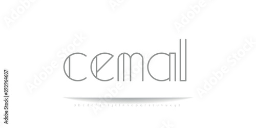 Elegant Vector Alphabet Letters Font - Classic Modern Serif Lettering for Minimal Fashion
