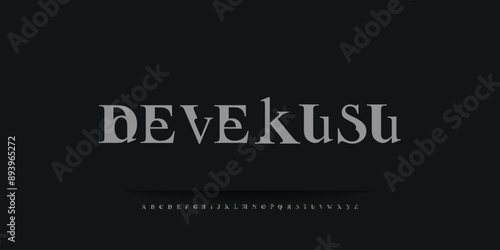 Elegant Vector Alphabet Letters Font - Classic Modern Serif Lettering for Minimal Fashion
