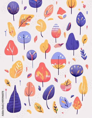 seamless pattern with trees