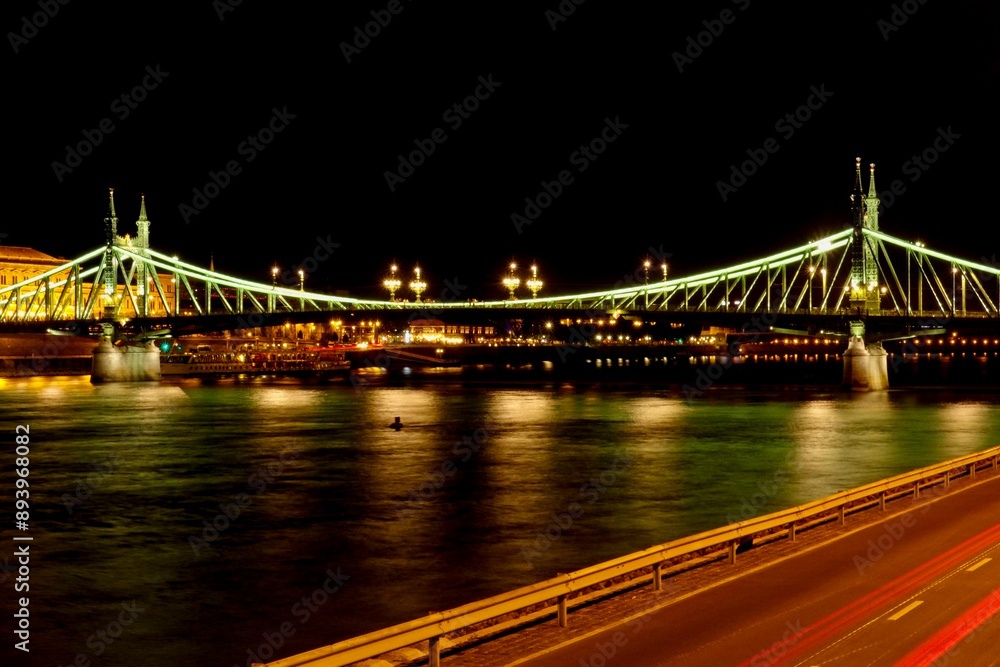 Fototapeta premium Budapest, Hungary's capital city, sits on the Danube River in Eastern Europe