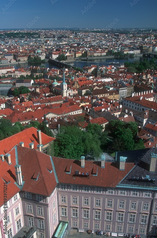 Obraz premium Aerial View Of Prague, Czech Republic