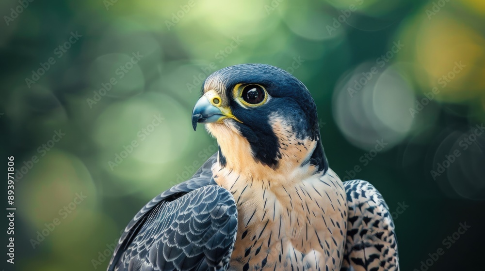 Close up view of a stunning peregrine falcon Close up view of a stunning peregrine falcon