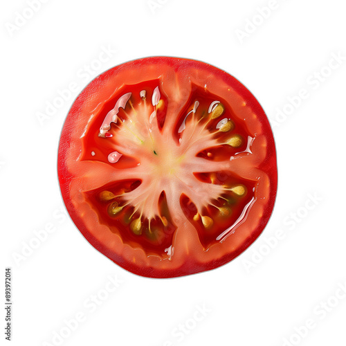 Wallpaper Mural Perfectly Sliced Tomato Isolated for Ads, High-Quality Realistic Asset Torontodigital.ca