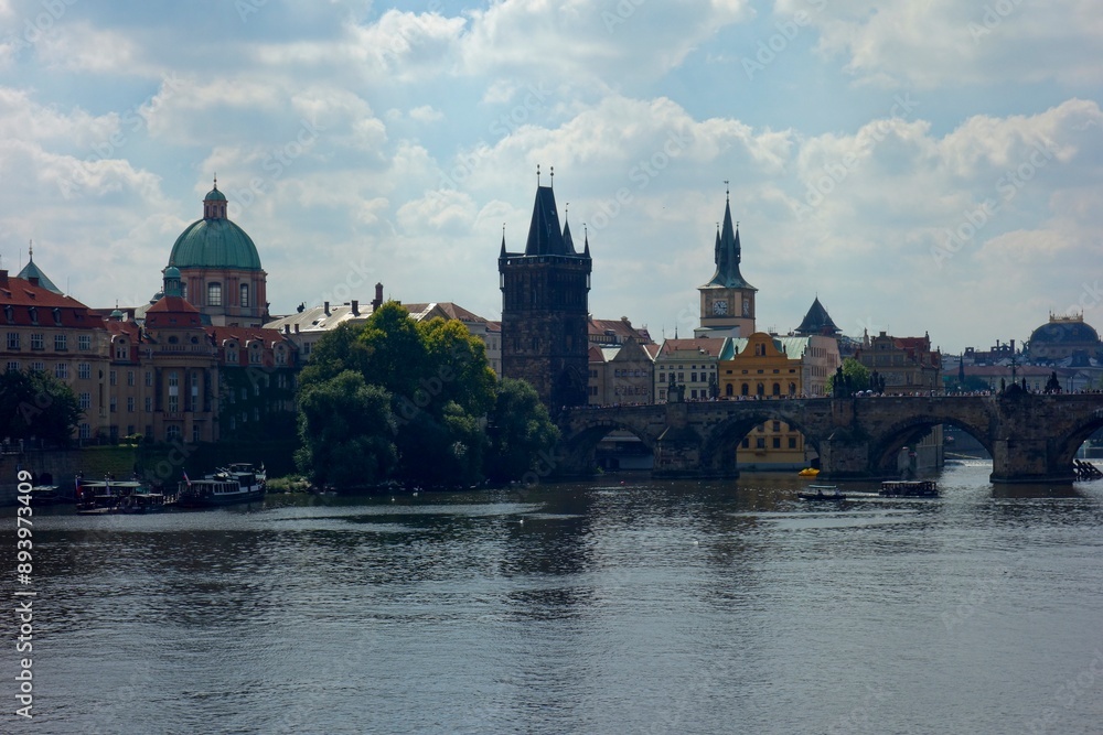 Prague, the capital of the Czech Republic, is a rustic Eastern European city on the banks of the Vltava River Prague, the capital of the Czech Republic, is a rustic Eastern European city on the banks of the Vltava River