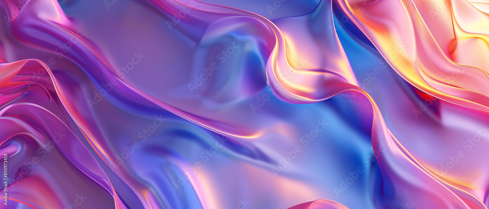 Fototapeta premium Iridescent Waves of Color