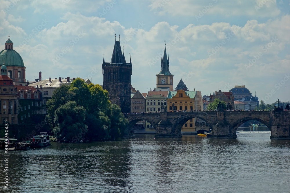 Prague, the capital of the Czech Republic, is a rustic Eastern European city on the banks of the Vltava River Prague, the capital of the Czech Republic, is a rustic Eastern European city on the banks of the Vltava River
