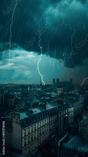 lightning in the city