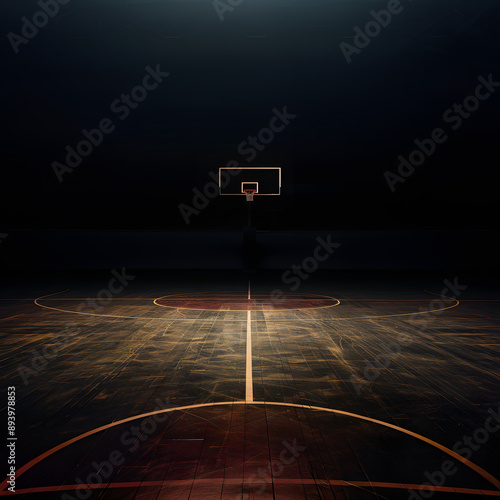 basketball court at night