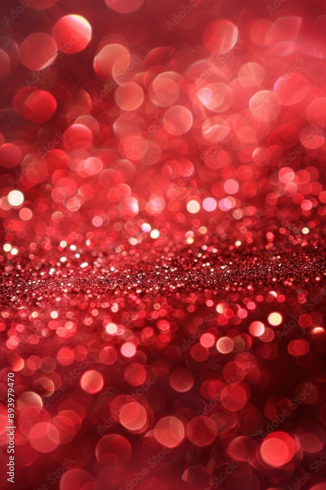 Red glittery bokeh effect.