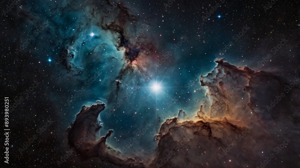 Fototapeta premium Space, galaxy, universe with nebula and star