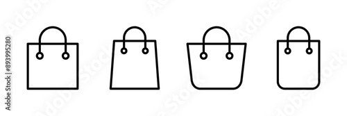 Shopping bag icon vector isolated on white background. Shopping bag vector icon. Basket icon