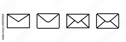 Mail vector vector icon isolated on white background. E-mail icon. Envelope illustration. Message