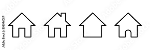 Home icon vector isolated on white background. House vector icon. Address