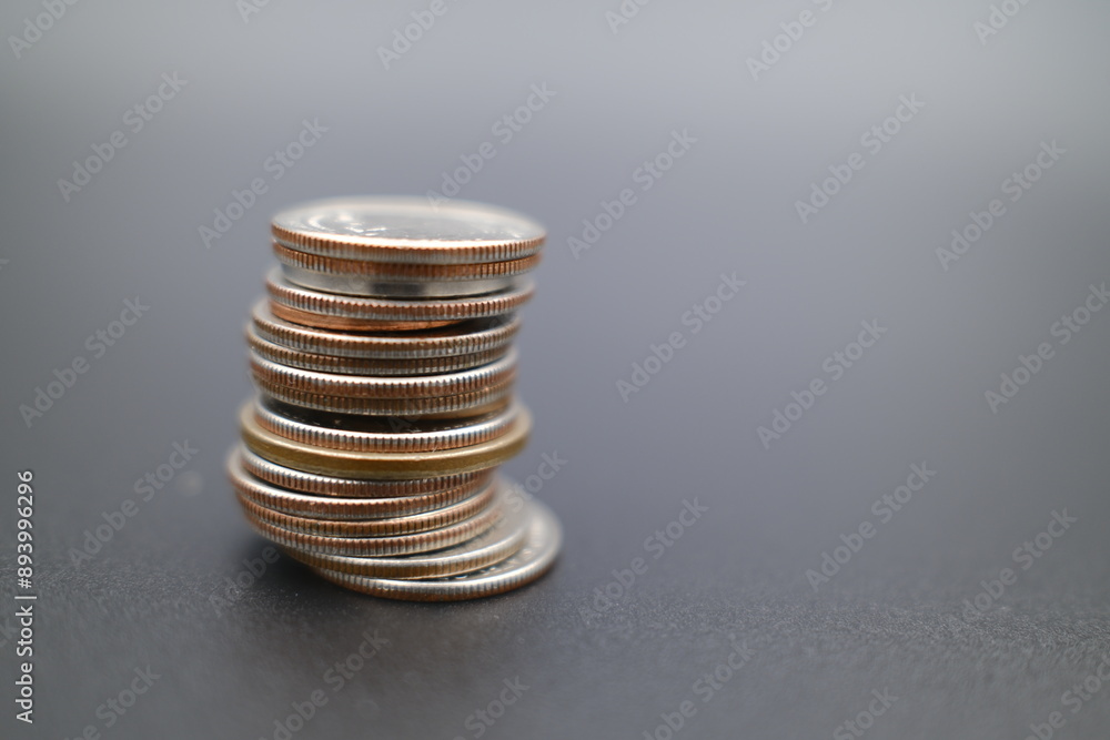 stack of coins isolated dark background stack of coins isolated dark background