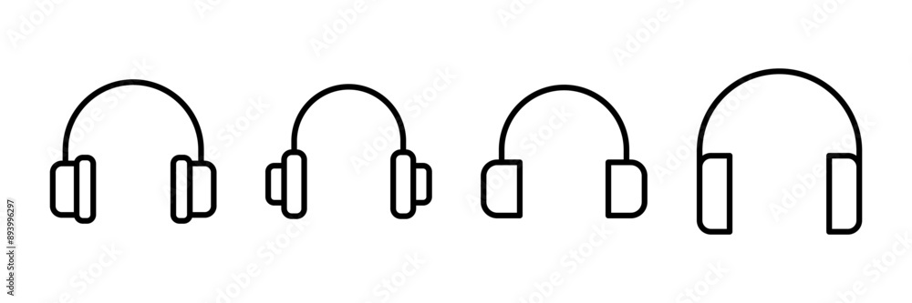 Headphone icon vector isolated on white background. Headphone vector icon. Call us Headphone icon vector isolated on white background. Headphone vector icon. Call us