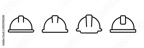 Helmet icon vector isolated on white background. Motorcycle helmets. Racing helmet. construction helmet icon. Safety helmet