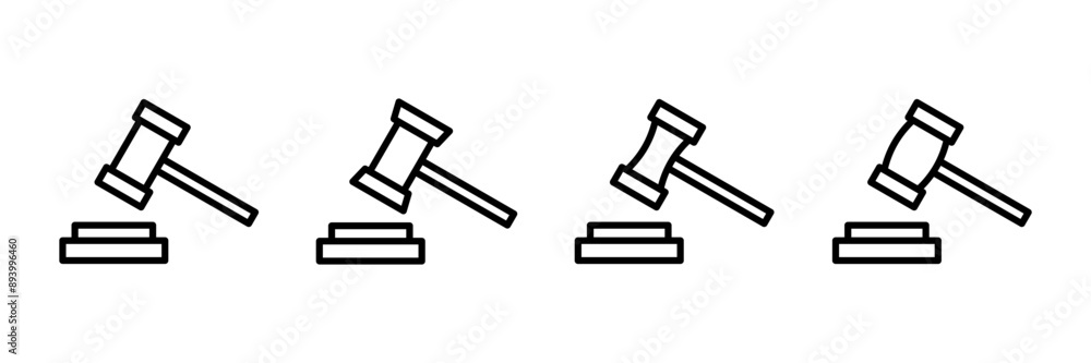 Gavel icon vector isolated on white background. Hammer icon vector. Judge Gavel Auction Icon Vector. Bid Gavel icon vector isolated on white background. Hammer icon vector. Judge Gavel Auction Icon Vector. Bid