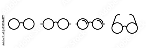 Glasses icon vector isolated on white background. Stylish Eyeglasses. Glasses vector. Optical concept