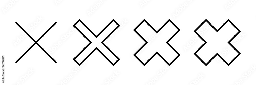 Close icon vector isolated on white background. Delete icon. remove, cancel, exit symbol Close icon vector isolated on white background. Delete icon. remove, cancel, exit symbol