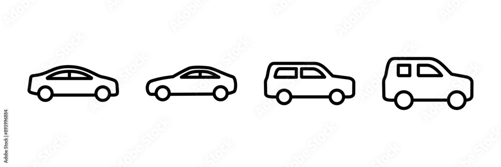 Car icon vector isolated on white background. Car icon vector. Car icon vector isolated on white background. Car icon vector.