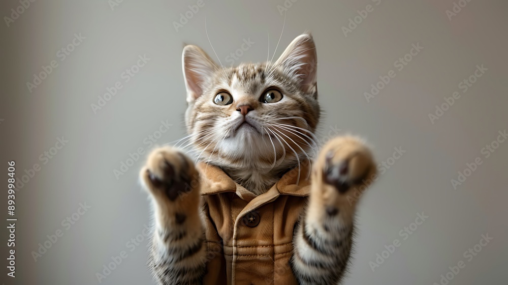 cat jumping with copyspace text cat jumping with copyspace text