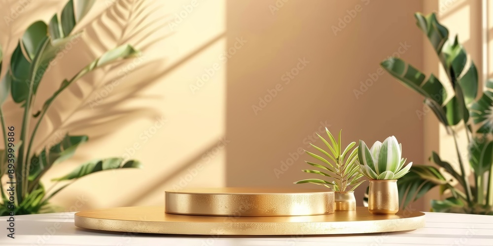 Gold podium on a table mockup podium design template Gold podium on a table mockup podium design template