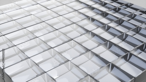 background glass geometric shapes 3d render