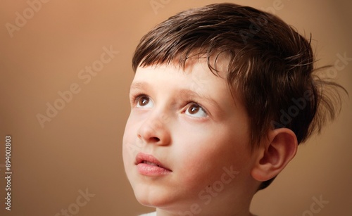 Photos Young Boy Looking Off