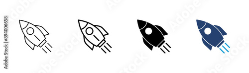 Rocket icon set. Startup icon vector.