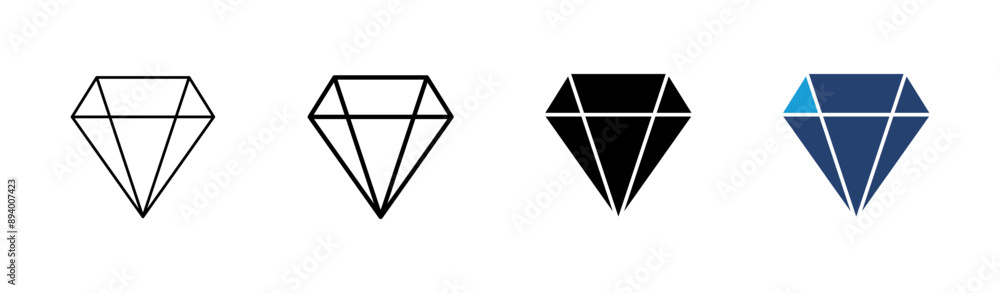 Diamond icon set. diamond gems vector icon. Diamond icon set. diamond gems vector icon.