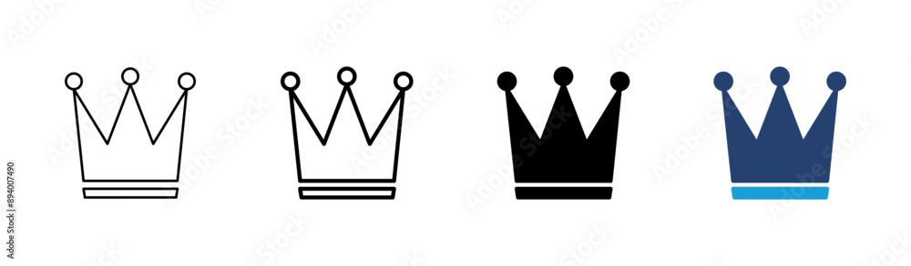 Crown icon set. crown vector icon Crown icon set. crown vector icon