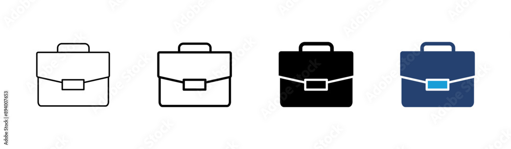 Briefcase icon set. suitcase icon. luggage symbol. Briefcase icon set. suitcase icon. luggage symbol.